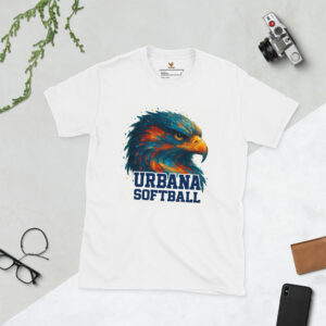 Colorful Hawk Head Softball Short-Sleeve Unisex T-Shirt