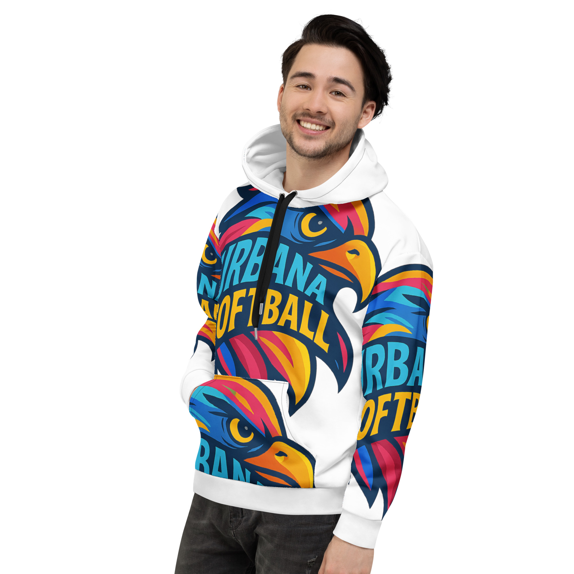 Testing All Over Print Unisex Hoodie - Image 4